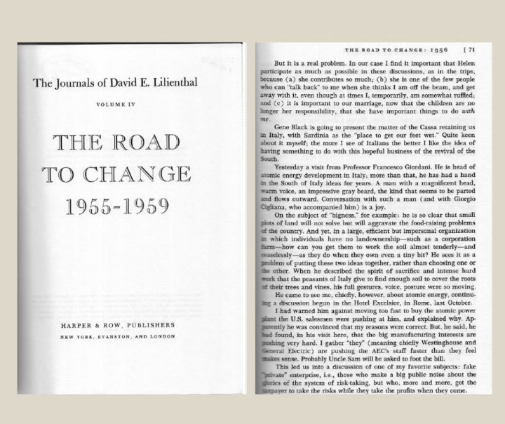 Extract from David Lilienthal's journal