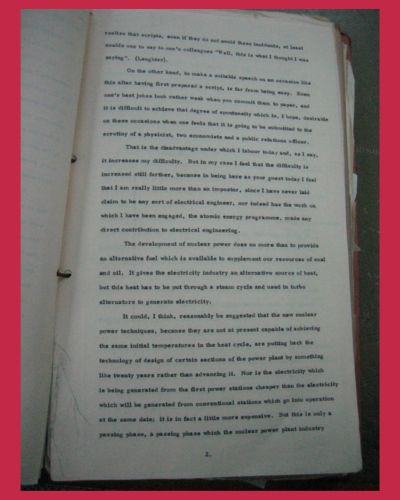 Christopher Hinton speech