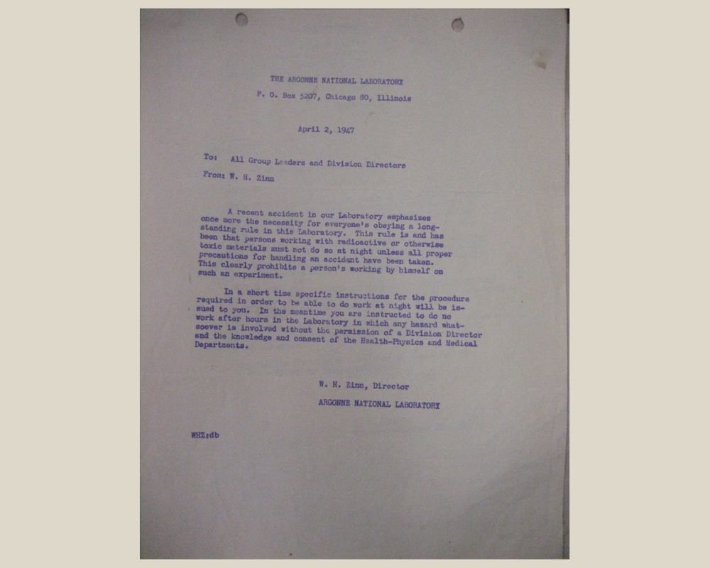 Zinn 1947 memo