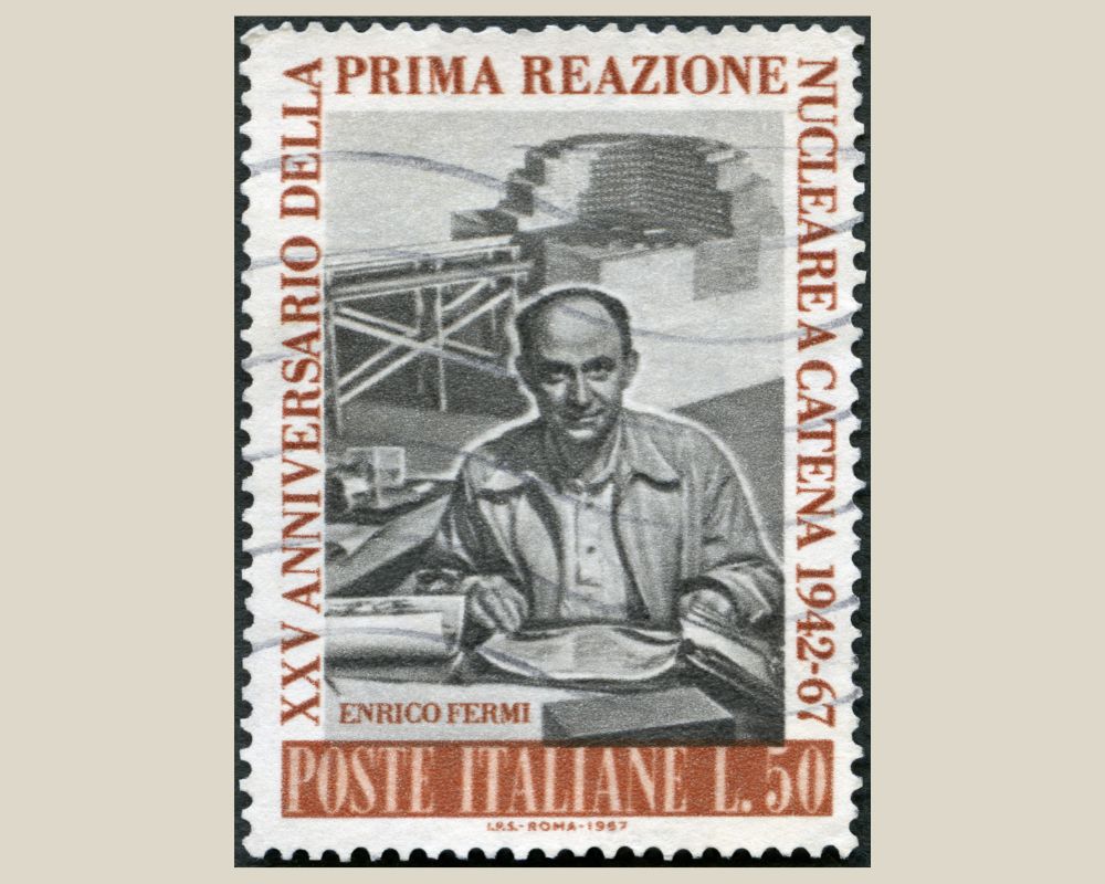 Italian Fermi stamp
