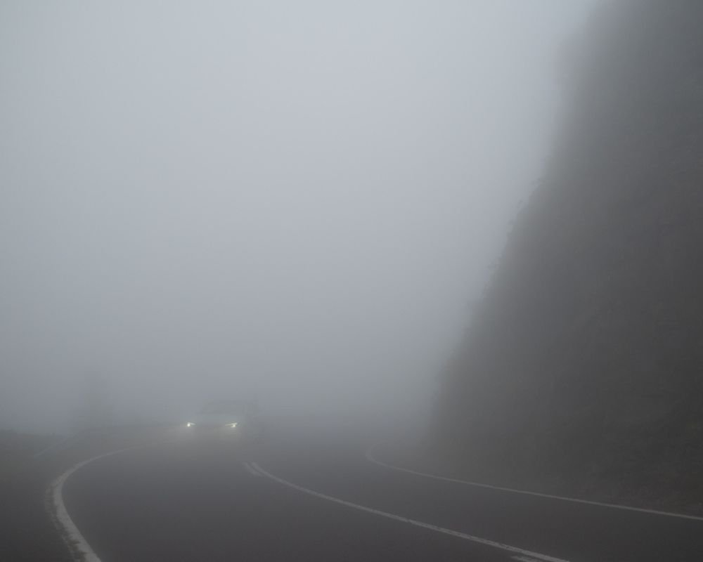Foggy road