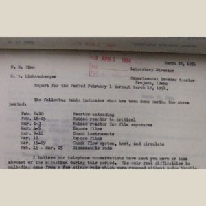 Lichtenberger memo March 1954