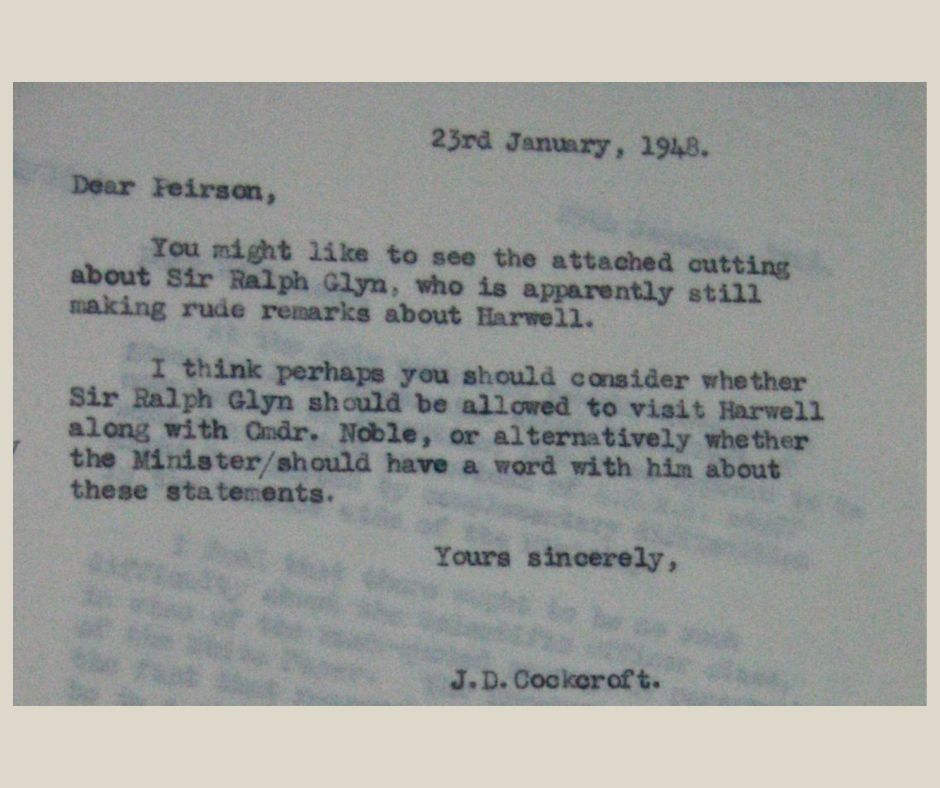 Cockcroft letter