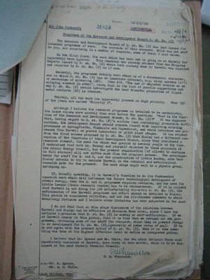 Finniston memo