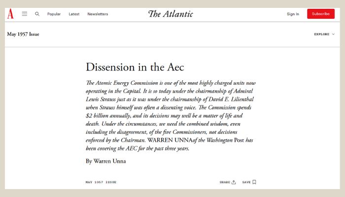 Atlantic Monthly article