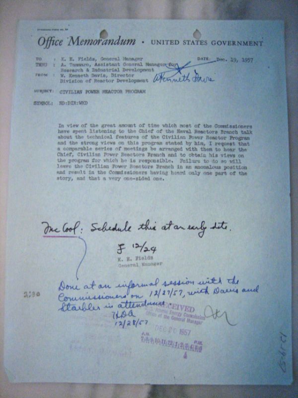 Ken Davis memo