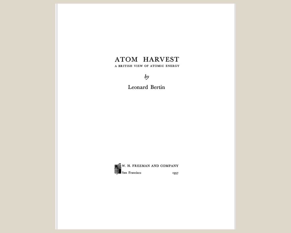 Leonard Bertin book